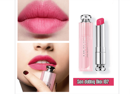 Son Dior Addict Lip Glow Matte Màu 102 Raspberry
